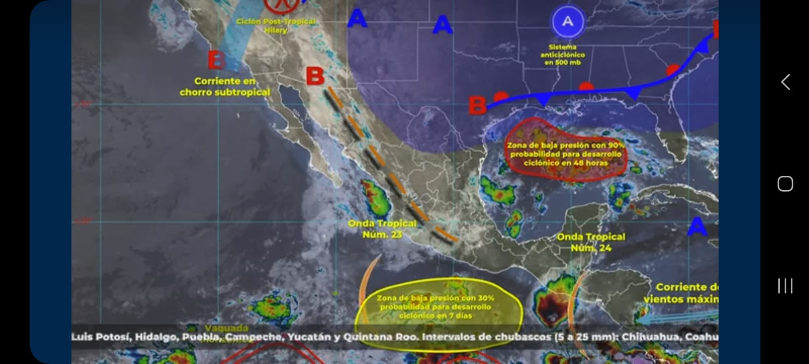 Conagua llama a estar atentos de las lluvias