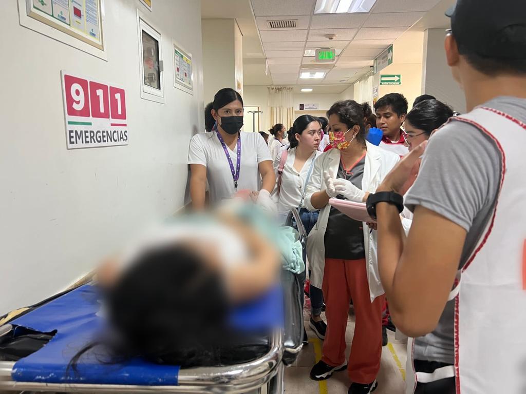 Lesionados del accidente de libramiento norte en Tuxtla Gutiérrez son atendidos en Hospital “Gómez Maza”