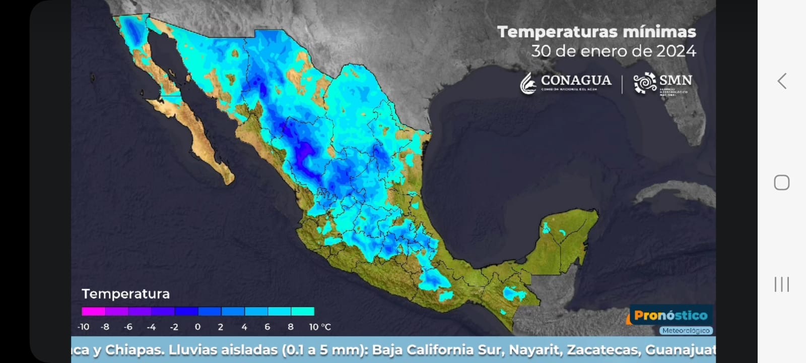 Lluvia y bajas temperaturas por FF 31