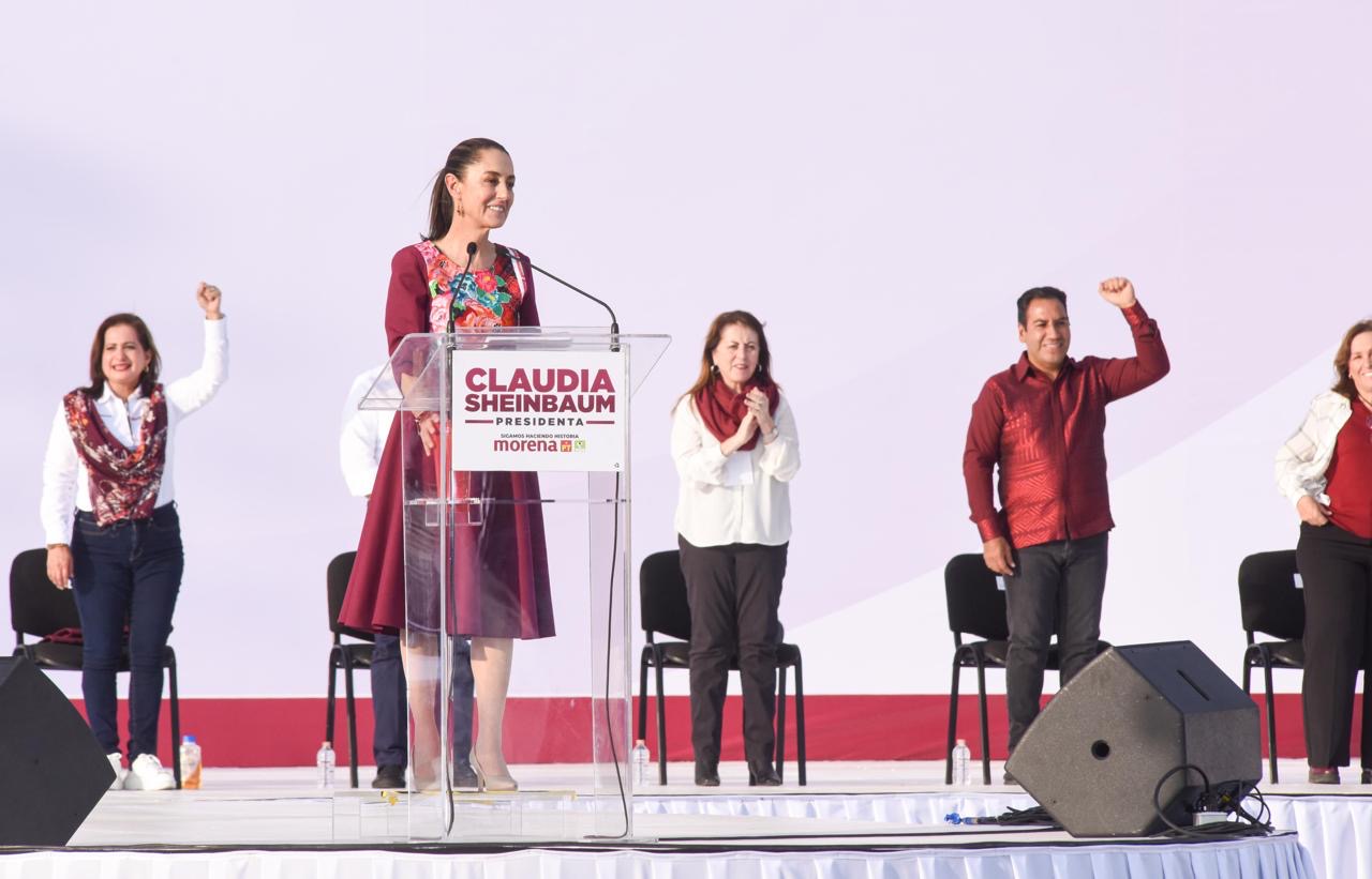 Eduardo Ramírez acompaña a Claudia Sheinbaum en el arranque de su campaña como candidata presidencial