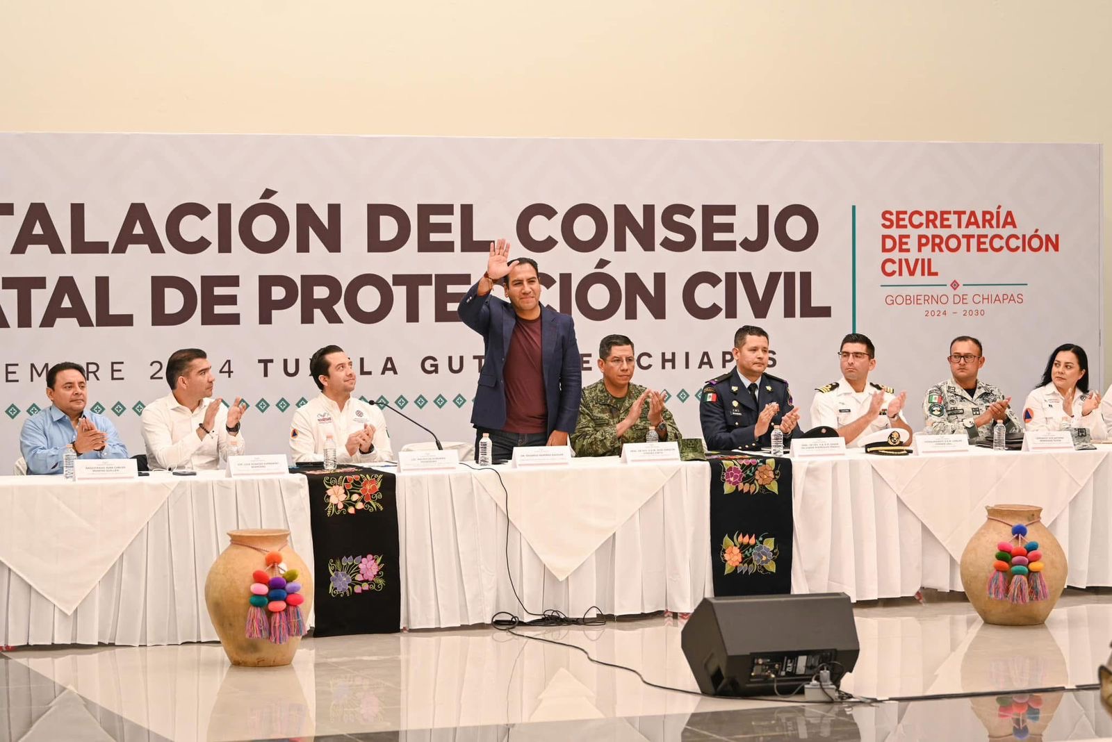 Convoca Eduardo Ramírez a no escatimar recursos para prevenir situaciones de riesgo y proteger al pueblo de Chiapas