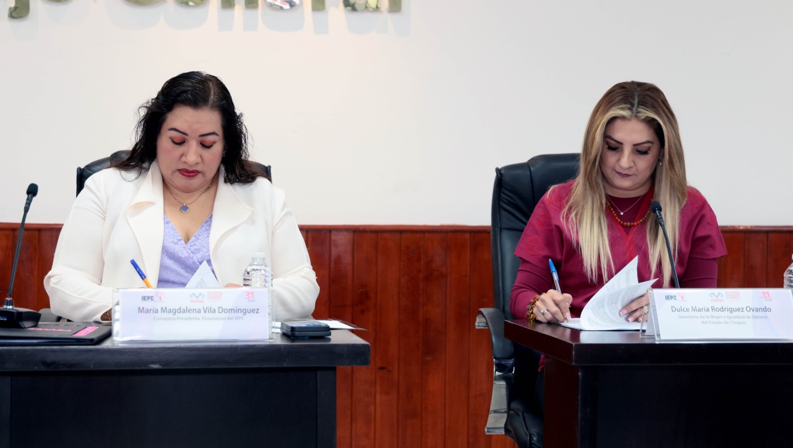 Firma IEPC convenios interinstitucionales en beneficio de la participación política de las chiapanecas