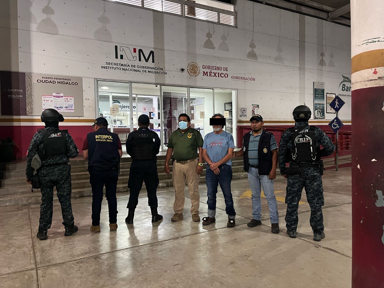 SSP e INM realizan el traslado de Aler «N» y entrega a la INTERPOL en Guatemala